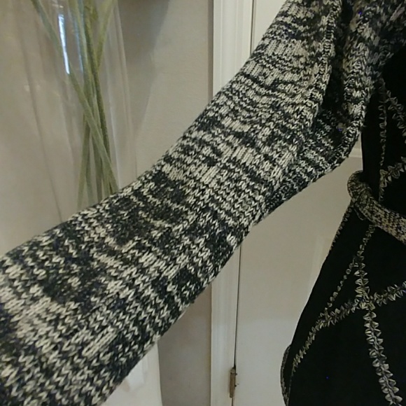 VTG- Kmart Suede N Knit Patchwork Belted Jacket - Picture 4 of 8